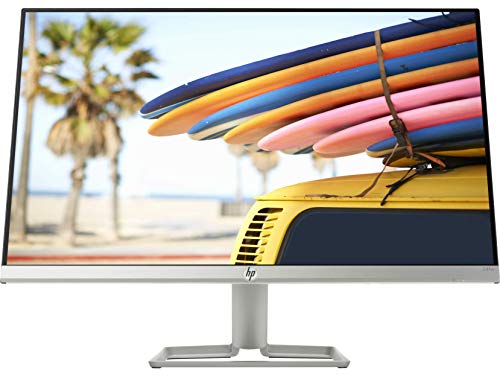 Image of HP 24 Inch Ultra-Slim Full Hd Computer Monitor -AMD Freesync, Built-in Speakers, IPS Panel with Hdmi and Vga Ports 24Fw Display with Audio - 4Tb30Aa (Silver)