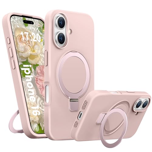 BENTIACC Liquid Silicone Magnetic Case for iPhone 16, Pink