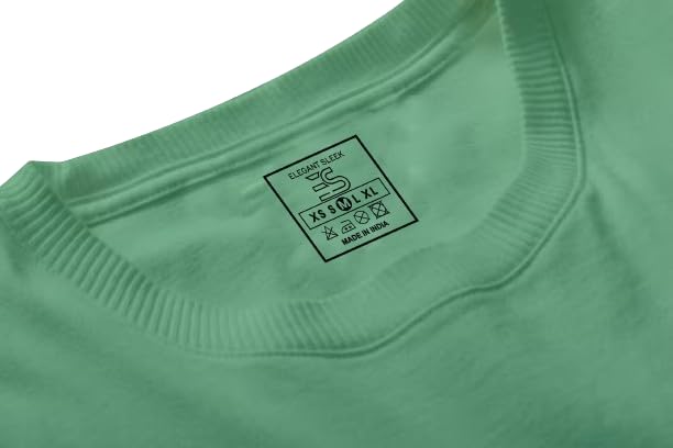 Image of Round Neck Typography Solid Colour Men's T-Shirt