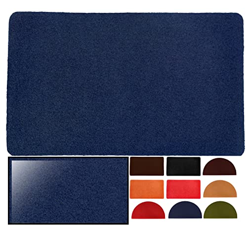 LucaHome Zerbino in cocco sintetico 40 x 70 cm con base antiscivolo zerbino in liscio. assorbente ingresso casa ideale per porta esterna o corridoio blu