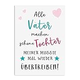 Nastami Vatertagskarte Postkarte Vatertag Karte, Vatertag Geschenk, Vatertag Geschenkideen Papa (Schöne Töchter)