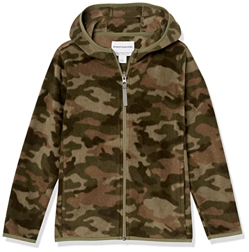 Image of Amazon Essentials Boys and Toddlers' Polar Fleece Full-Zip Hooded Long Sleeve Insulated Coat Jacket