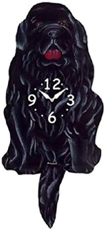 Newfoundland Dog Wagging Pendulum Clock