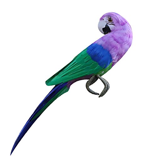 Loro de piel sintética decorativo de 35 cm para adornar tu salón o terraza con un toque exótico 6