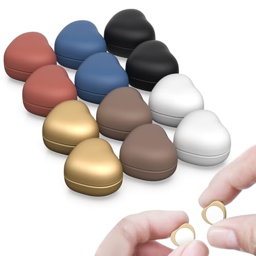 DJKYT 12 Pairs Heart Magnetic Hijab Pins, Strong Pinless No-Snag Hijab Magnets for Scarf, Shirt, Dress – Stylish & Multi-Purpose Use