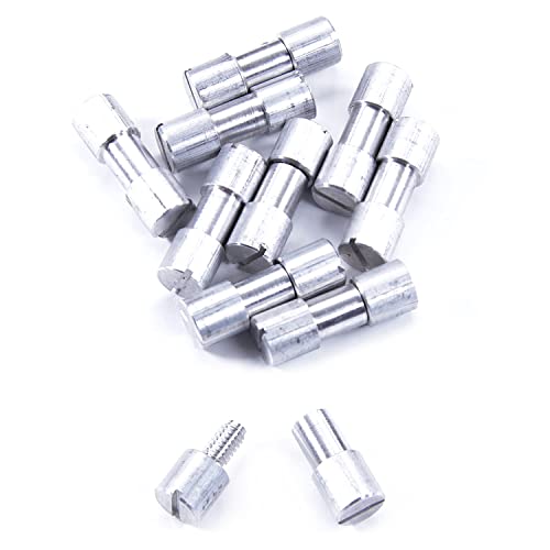 Corby Bolt Fasteners (10 Pack) for DIY Handles &amp; Knife Handle Repair - USA Size (0.312 x 0.250 x 0.96 Inch) - (Aluminum) - for Full Tang Fixed Blade Knives