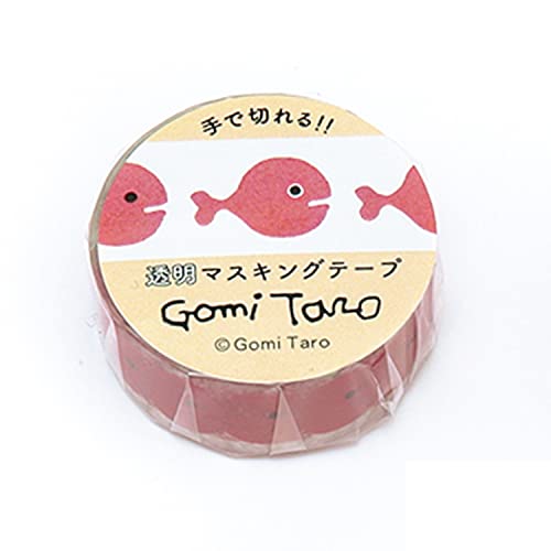 学研ステイフル 五味太郎 マスキングテープ きんぎょがにげた 透明 幅15mm きんぎょ BM04095のサムネイル