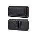 Herren Handy Gürteltasche mit Clip Leder Schwarz Kompatibel mit Samsung Galaxy Z Fold 7/6/5/4/3/Z Fold 5G, Horizontal Handyhülle Klein Ledertasche mit Karten Tasche Kompatibel mit Huawei Mate XS/X3/X2
