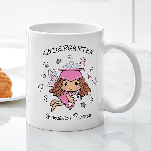 Taza de cerámica 11 oz con diseño Kindergarten Graduation Princess miniatura 5