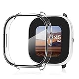 Polyjoy Screen Protector Compatible with Verizon Gizmo Watch Disney Edition Kids Smartwatch, Full Coverage PC Hard Case with Tempered Glass - Clear（Not Compatible with Gizmo 3）