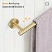 TURS Bath Towel Bar 23.6 Inch Towel Rack Stainless Steel Round Towel Holder Brushed Gold Wall Mounted