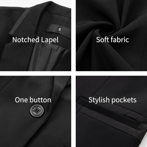 Women's 2 Piece Suit One Button Dressy Blazer Pants Suit Set Business Casual Outfits4