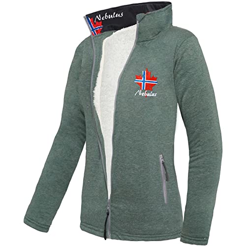 Nebulus Fleecejacke Gap - Stehkragen, Jacke (Modell: P2315 - Damen, grün;...