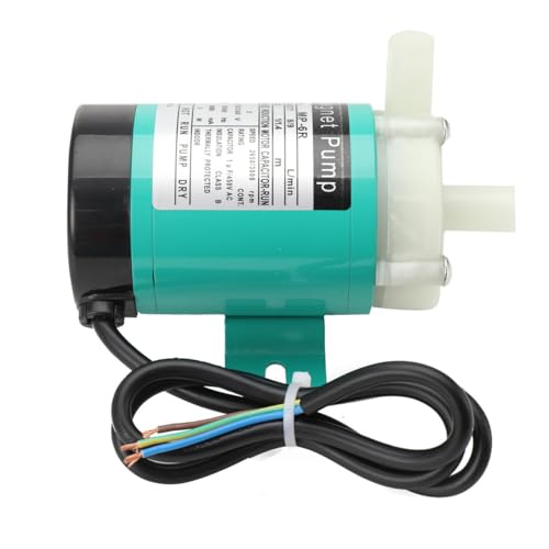 Lfhelper Magnetische Wasserpumpe, MP-6R Bierpumpe Magnetpumpe, 8l/min Fördermenge Umwälzpumpe, Antriebspumpe, Hochtemperaturbeständige 220V Mini-Kreiselpumpe für Chemie und Reinanwendungen