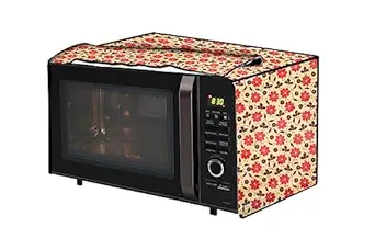 The Furnishing Tree PVC Waterproof Microwave Oven Cover compatible for Godrej 30 L Convection InstaCook GMX 30 CA1 SIM Sprig Pattern Multicolor