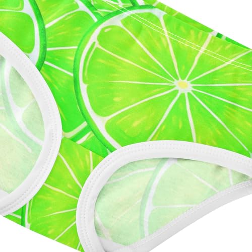 Cotton Toddler Underwear Floral Slices Fresh Green Lime Girl Panties Cute Print Briefs Kids Undies 2t4