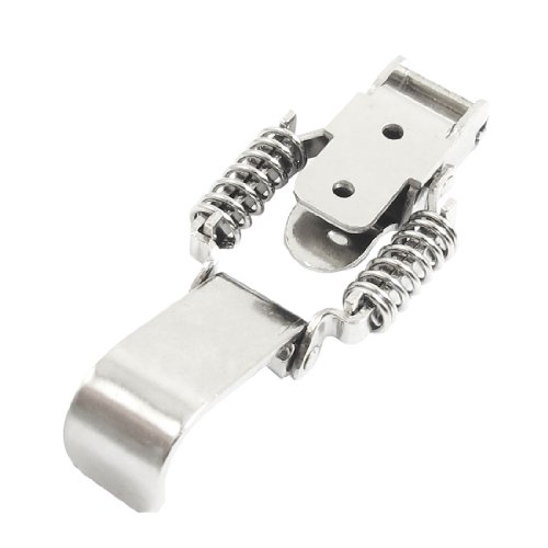 Image of Aexit 3.5 inch Compression Padlocks & Hasps Spring Loaded Silver Tone Iron Toggle Hasps Latch Catches