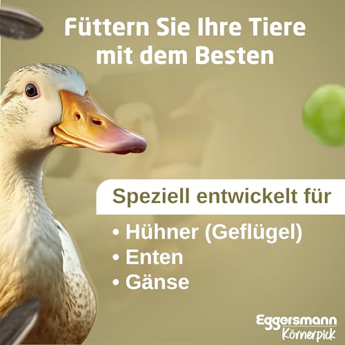 Eggersmann Körnerpick 25kg Premium Hühnerfutter - Körnerfutter Premium Geflügelfutter - Premium Körnermischung für Hühner Gänse und Enten aus natürlicher Herstellung