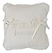 Borda y más Cojín o Almohada para Anillos, alianzas de Boda Bordado con Las Iniciales de los Novios y Fecha DE LA Boda. Fabricado en España