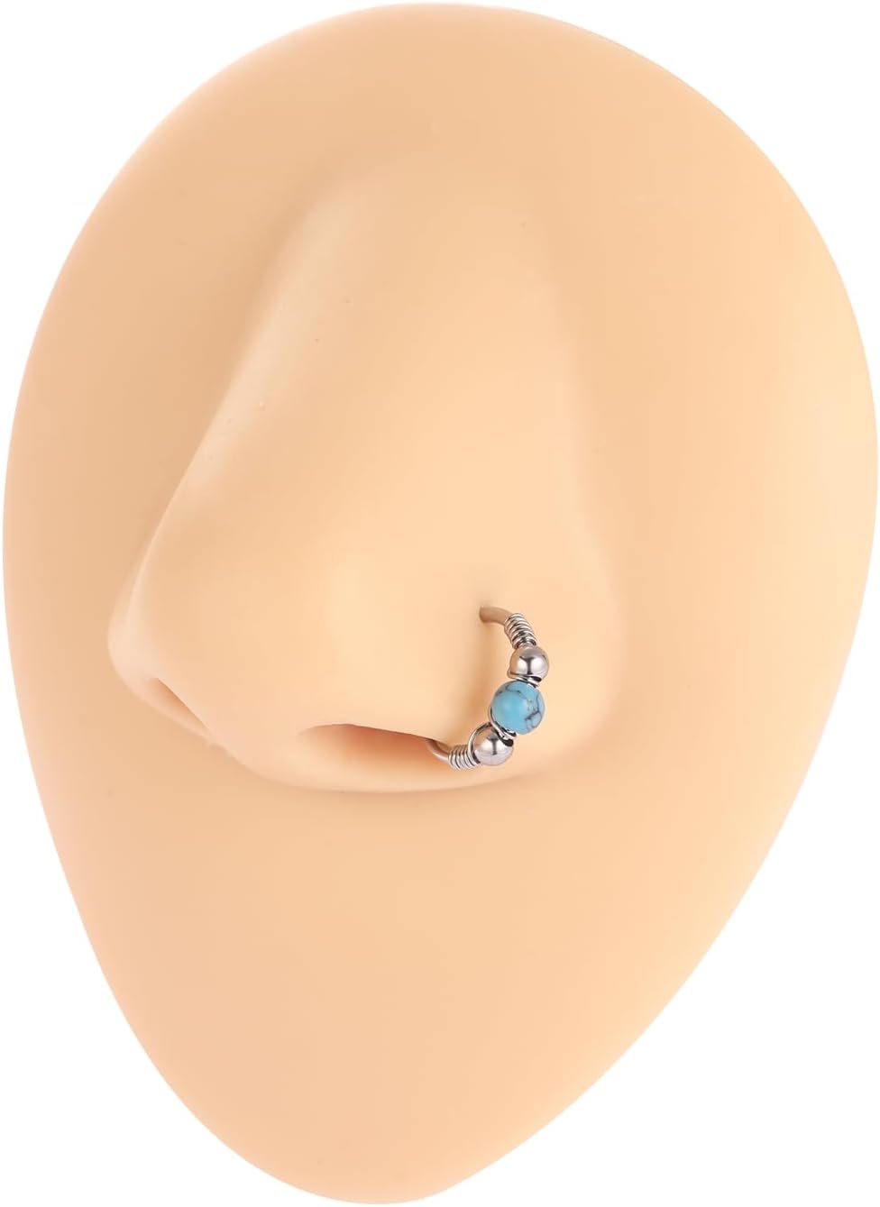 316L Surgical Steel Opal Nose Ring Septum Jewelry Tragus Rook Daith Piercing Jewelry Cartilage Helix Conch Hoop Earring - Image 5