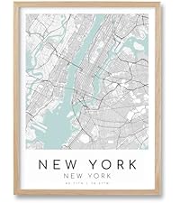 ヴィンテージ NYマップ　フレーム付き Amazon.com: 1930's New York Subway Map Vintage Style Framed Poster