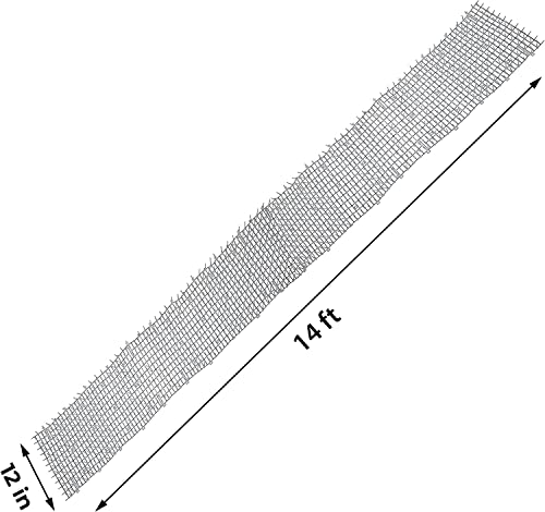 Cat Scat Mat Clear (14 Ft.) With 10 Staples, Anti-Cat Network With Spikes Digging Stopper - Cat Deterrent Mat For Indoor And Outdoor #TOP1
