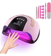 MICJIASD 268W UV LED Nail Lamp, 57 pcs UV LED Nail Light Portable Nail Lamp Professional Fast Cur...