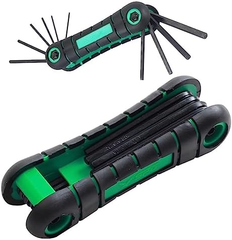 SPG Folding Allen Wrench Set – Inch Hex Wrench Tool Allen Key Set 10 Size Combo Kits for Adjusting Repairing Compound Archery Recurve Bow Accessories