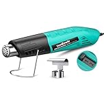 Yeegewin Heat Gun Dual Temp, Fast Heat Mini Hot Air Gun 249°C-455°C with 2-Temp Settings Overload Protection Reflector Nozzle, 1.5m Long Cable for Shrink Wrap,Vinyl, Crafts, Epoxy Resin