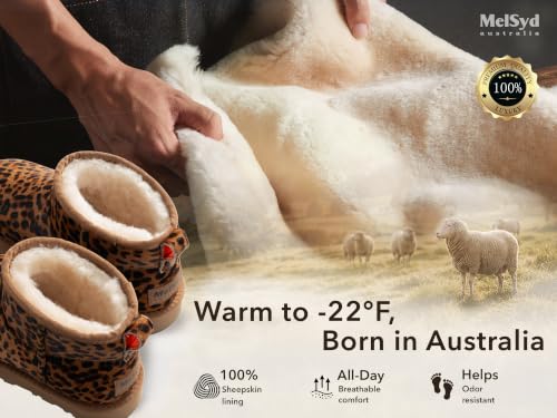 Image of 100% Sheepskin Mini Boots with Arch Support Options: Warm to -22F
