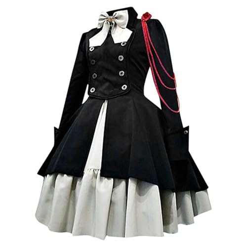 Robe de cosplay à volants manches longues pour déguisement femme