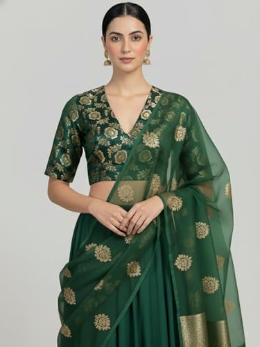 Image of Thevasa Women's Everyday Divine Depth V Neck Half Sleeves Blouse