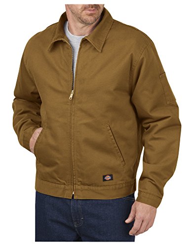 Dickies Occupational Workwear LJ539RBDLT LJ539 Canvas Duck Jacket, Fabric, LT, Rinsed Brown Duck