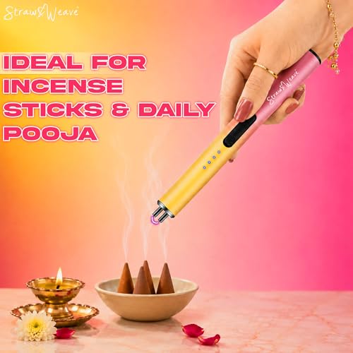 Image of Rechargeable Electric Gas Lighter for Kitchen, Lighter for Gas Stove, Candles, Pooja, 1 Year Warranty, C-Type USB, Kitchen Tools, Multi Purpose, Slider & Windproof
