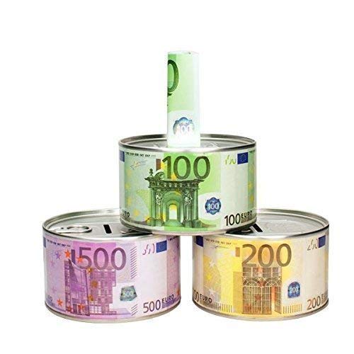 Preisvergleich Produktbild Spardose Geldschein Euro aus Metall