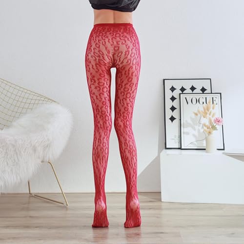 Image of Sahabowi Fishnet Pantyhose For Women Sheer High Waist Tights Control Top Mesh Stockings, Pantyhose12