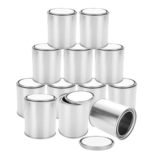 AKOLAFE 12 Pack Paint Containers with Lids 0.8 Pint Empty