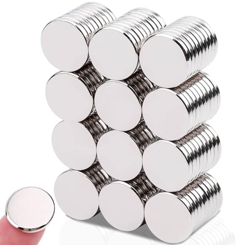 MIN CI 100Pcs Magnets Neodymium, 15mm x 2mm Super Strong Round Rare Earth Magnets, Heavy Duty Magnets Tiny for Whiteboard DIY Scientific Models Office Fridge Cabinet, Small Neodymium Disc Magnet