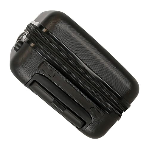 Miniatura 7 de Roll Road Flex Maleta de Cabina Negro 35x55x20 cms Equipaje Mano Air Europa Rígida ABS Cierre de combinación Lateral 33L 2,78 kgs 4 Ruedas Dobles Equipaje Mano