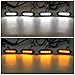 PKEDUO Front Grille Light White/Amber Center Grille Lights Decorative Lights Compatible with Suzuki Jimny JB64 JB74 2019 2020 2021 2022 2023