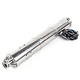 ❤ Si tratta di una pompa dell'acqua solare S242T-40, tra cui 1 m di filo di rame puro, 76 mm di ingresso e 25 mm di pompa. La pompa per fontana profonda DC 24 V 284 W 2 m3/h può essere sollevata fino a 40 m.