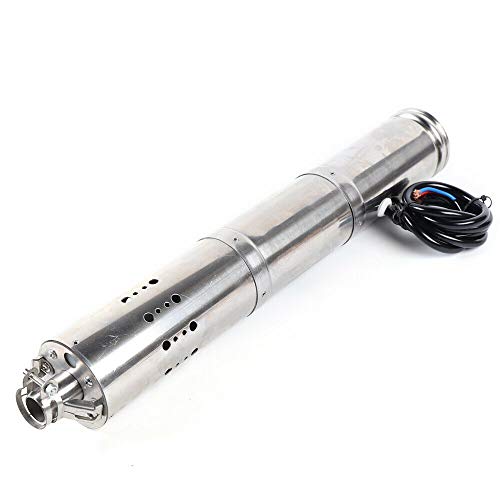 ❤ Si tratta di una pompa dell'acqua solare S242T-40, tra cui 1 m di filo di rame puro, 76 mm di ingresso e 25 mm di pompa. La pompa per fontana profonda DC 24 V 284 W 2 m3/h può essere sollevata fino a 40 m.