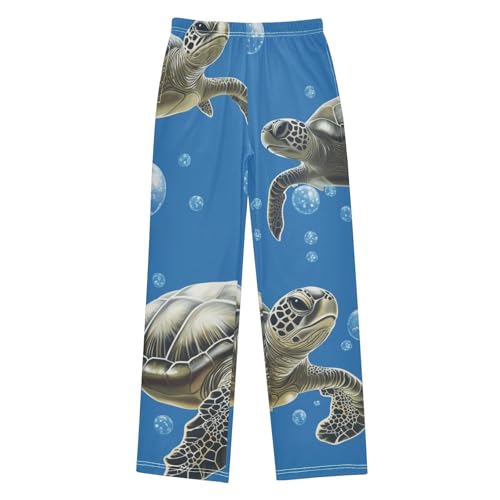 Turtles Bubble Boys Long Pants Soft Trousers Elastic Waist Kids Lounge Bottoms with Pockets S-XL
