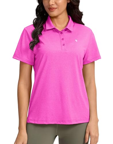 Polo de golf pour femme à manches courtes et col 4 boutons
