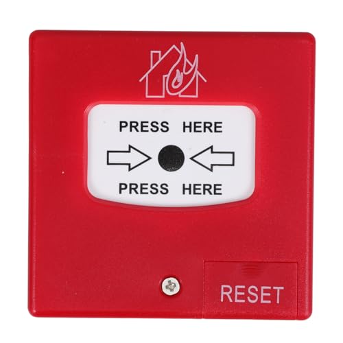 Gadpiparty Botón de Alarma Manual contra Incendios Interruptor de Reinicio, Montaje en Pared, Plástico Resistente, Uso en Oficinas, Hogares y Hoteles, Sistema de Llamada de Emergencia