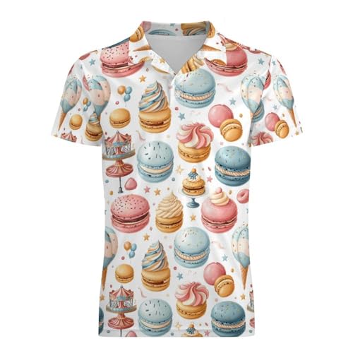Boys' Classic Polo Shirts Short Sleeve Moisture-Wicking Golf & Tennis Shirts for Youth Teens Rotating Carousel Macarons4