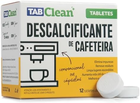 Descalcificante Limpa Maquina de Café Expresso cx c/12 Tabletes d...