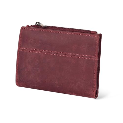 Image of Oak Leathers Wallet For Women Full Grain Leather - Small RFID Coin Purse Credit Card & ID Holder for Ladies,Bifold Wallets for Teenager | Small