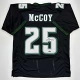Facsimile Autographed LeSean McCoy Philadelphia Black Reprint Laser Auto Football Jersey Size Men's XL