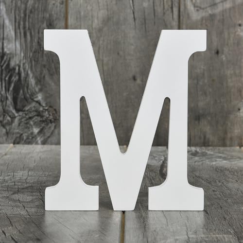 VSHILI 10 Inch Wooden Letter M for Wall Decor, Large
